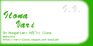 ilona vari business card